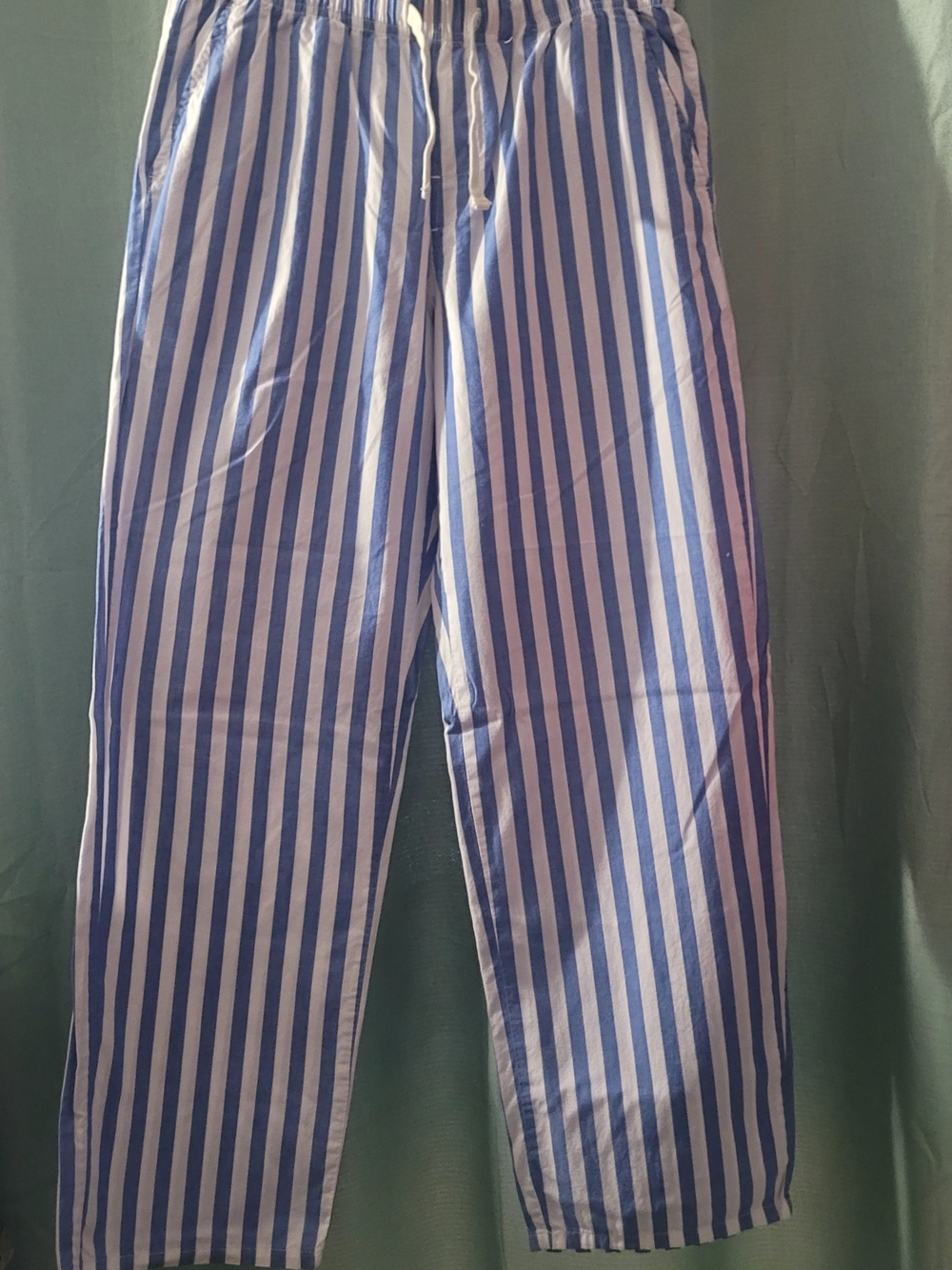 Old Navy Blue and White Striped Drawstring Pants